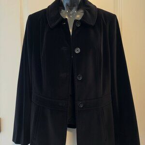 Talbots Women's 16W Black Velour Jacket